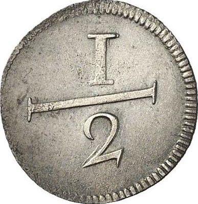Rewers monety - 1/2 krajcara 1798 - cena srebrnej monety - Wirtembergia, Fryderyk I