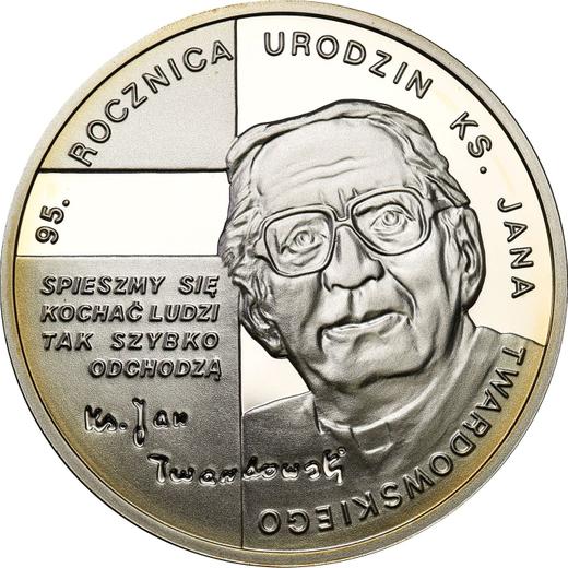 Reverse 10 Zlotych 2010 MW KK "95th Anniversary - Birth of Jan Twardowski" - Silver Coin Value - Poland, III Republic after denomination