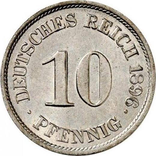Аверс монеты - 10 пфеннигов 1896 года J "Тип 1890-1916" - цена  монеты - Германия, Германская Империя