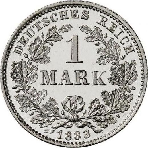 Аверс монеты - 1 марка 1883 года F "Тип 1873-1887" - цена серебряной монеты - Германия, Германская Империя