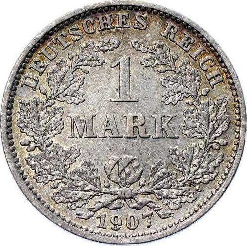 Awers monety - 1 marka 1907 E "Typ 1891-1916" - cena srebrnej monety - Niemcy, Cesarstwo Niemieckie
