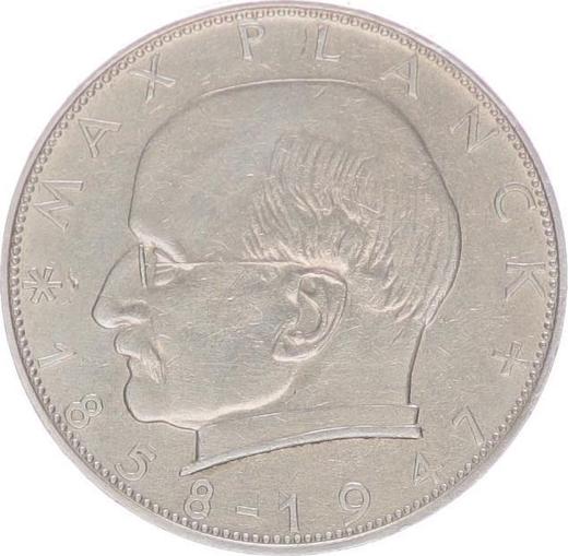 Аверс монеты - 2 марки 1964 года D "Планк" - цена  монеты - Германия, ФРГ