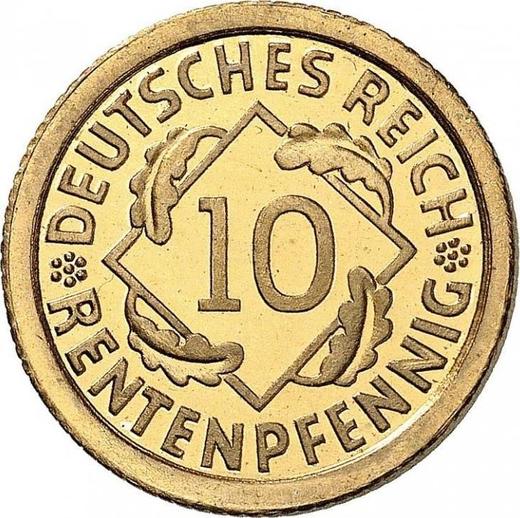 Аверс монеты - 10 рентенпфеннигов 1924 года E - цена  монеты - Германия, Bеймарская республика
