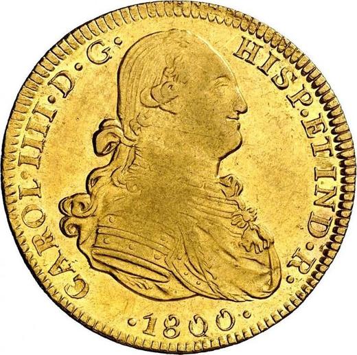 Awers monety - 4 escudo 1800 Mo FM - cena złotej monety - Meksyk, Karol IV