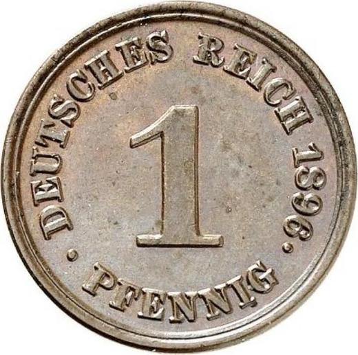 Аверс монеты - 1 пфенниг 1896 года E "Тип 1890-1916" - цена  монеты - Германия, Германская Империя
