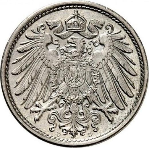 Reverso 10 Pfennige 1906 D "Tipo 1890-1916" - valor de la moneda  - Alemania, Imperio alemán