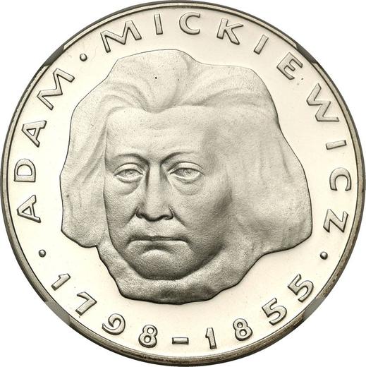 Reverso 100 eslotis 1978 MW "Bicentenario de Adam Mickiewicz" Plata - valor de la moneda de plata - Polonia, República Popular