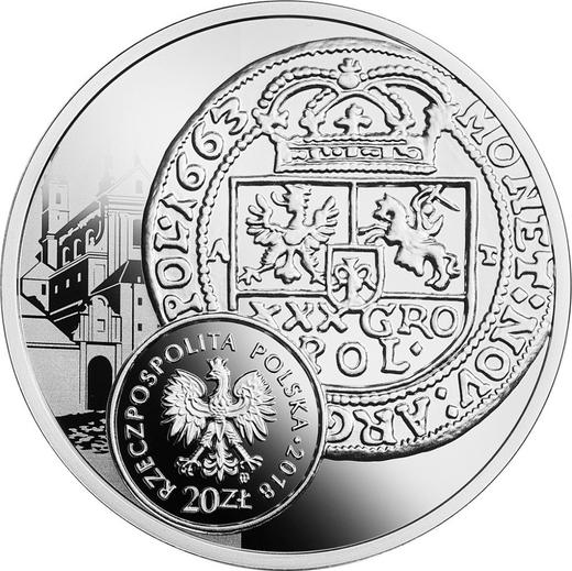 Аверс монеты - 20 злотых 2018 года "Боратынка и тимф Яна Казимира" - цена серебряной монеты - Польша, III Республика после деноминации