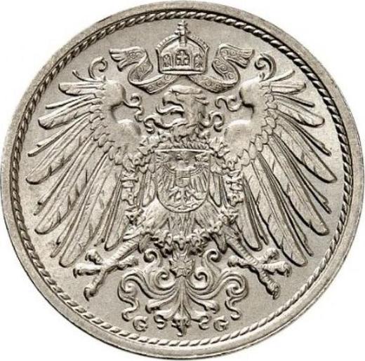 Reverse 10 Pfennig 1910 G "Type 1890-1916" -  Coin Value - Germany, German Empire