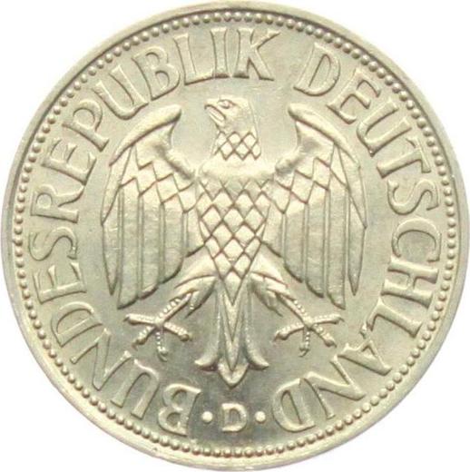 Rewers monety - 1 marka 1967 D - cena  monety - Niemcy, RFN