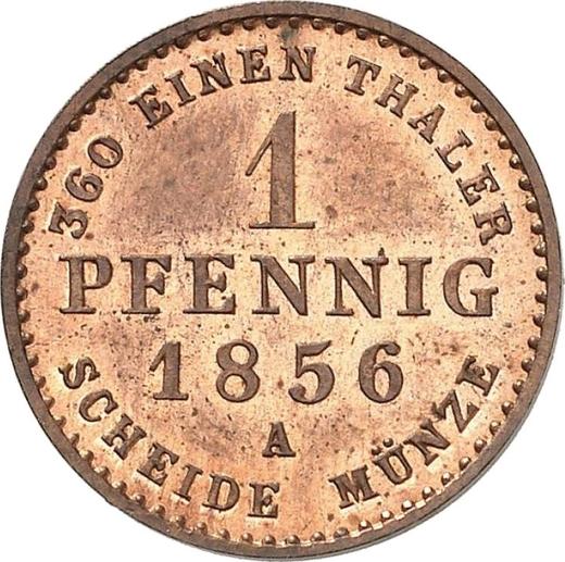 Reverso 1 Pfennig 1856 A - valor de la moneda  - Anhalt-Dessau, Leopoldo Federico