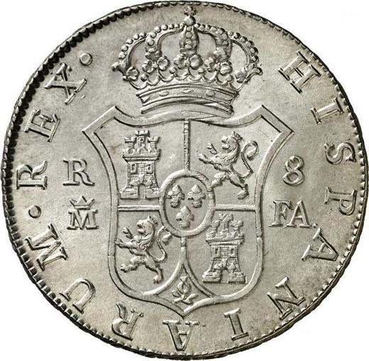 Реверс монеты - 8 реалов 1802 года M FA - цена серебряной монеты - Испания, Карл IV