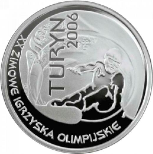 Reverse 10 Zlotych 2006 MW RK "XXth Olympic Winter Games - Turin 2006" Snowboard - Silver Coin Value - Poland, III Republic after denomination