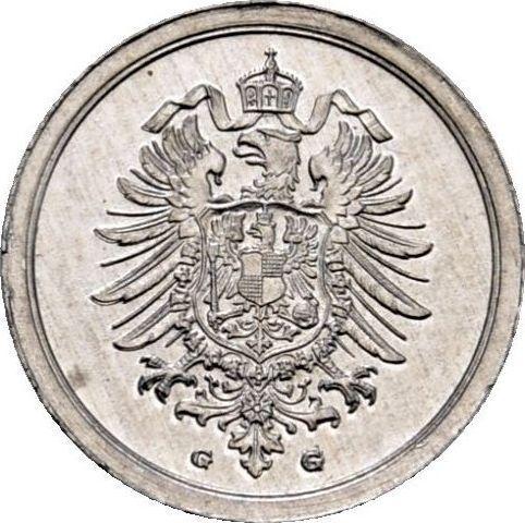 Reverso 1 Pfennig 1916 G "Tipo 1916-1918" - valor de la moneda  - Alemania, Imperio alemán