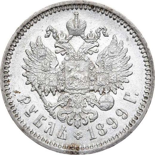 Reverso 1 rublo 1899 (ЭБ) - valor de la moneda de plata - Rusia, Nicolás II