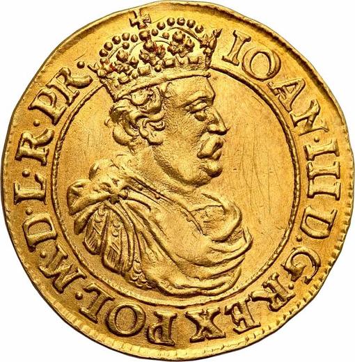 Аверс монеты - Дукат 1692 года "Гданьск" - цена золотой монеты - Польша, Ян III Собеский
