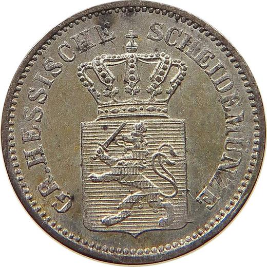 Awers monety - 1 krajcar 1869 - cena srebrnej monety - Hesja-Darmstadt, Ludwik III