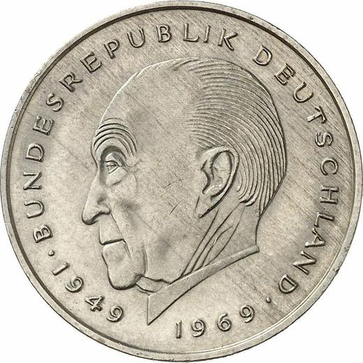 Obverse 2 Mark 1981 G "Konrad Adenauer" -  Coin Value - Germany, FRG