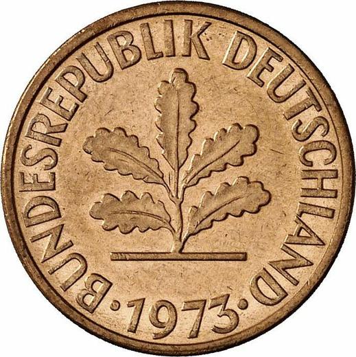 Реверс монеты - 2 пфеннига 1973 года F - цена  монеты - Германия, ФРГ