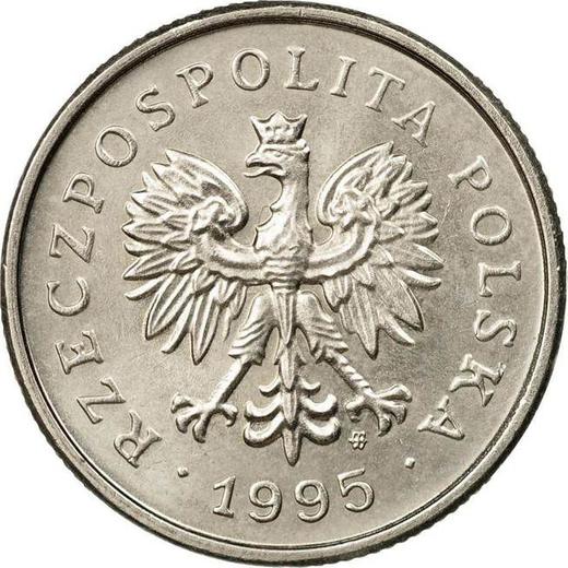 Awers monety - 1 złoty 1995 MW - cena  monety - Polska, III RP po denominacji