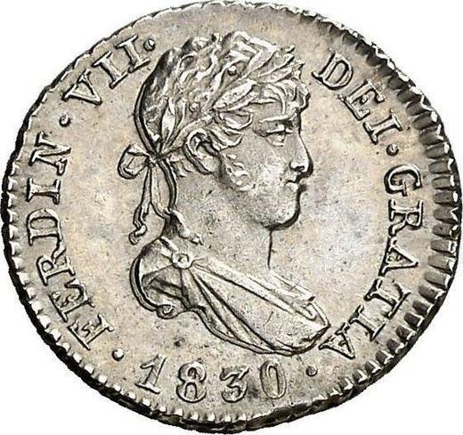 Аверс монеты - 1/2 реала 1830 года M AJ - цена серебряной монеты - Испания, Фердинанд VII