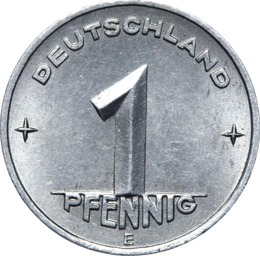 Аверс монеты - 1 пфенниг 1952 года E - цена  монеты - Германия, ГДР
