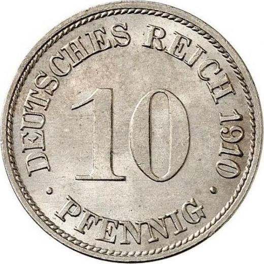 Anverso 10 Pfennige 1910 G "Tipo 1890-1916" - valor de la moneda  - Alemania, Imperio alemán