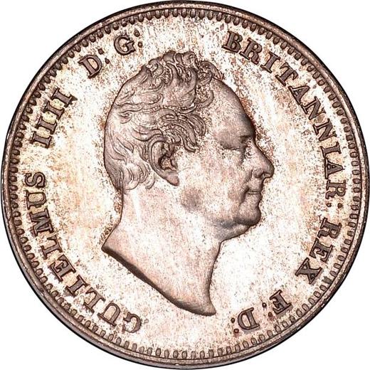 Awers monety - 4 pensy 1837 Rant gładki - cena srebrnej monety - Wielka Brytania, Wilhelm IV