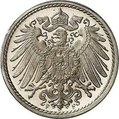 Reverse 5 Pfennig 1910 F "Type 1890-1915" -  Coin Value - Germany, German Empire