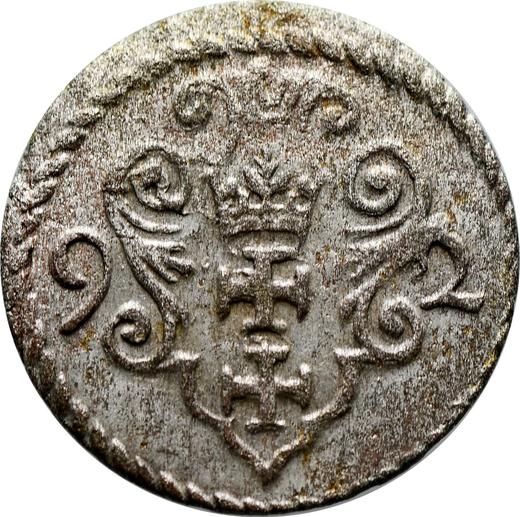 Аверс монеты - Денарий 1592 года "Гданьск" - цена серебряной монеты - Польша, Сигизмунд III Ваза