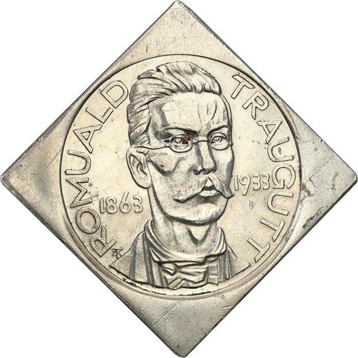Reverso Pruebas 10 eslotis 1933 ZTK "Romuald Traugutt" Klippe - valor de la moneda de plata - Polonia, Segunda República