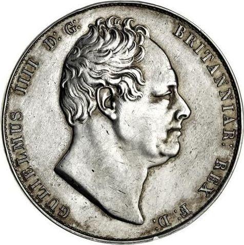 Аверс монеты - 1/2 кроны (Полукрона) 1831 года WW - цена серебряной монеты - Великобритания, Вильгельм IV