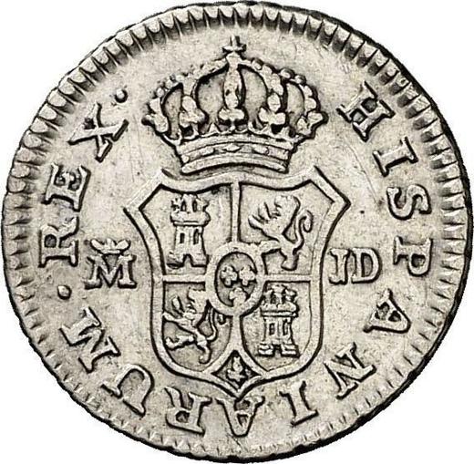 Revers 1/2 Real (Medio Real) 1784 M JD - Silbermünze Wert - Spanien, Karl III