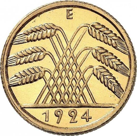 Reverso 10 Rentenpfennigs 1924 E - valor de la moneda  - Alemania, República de Weimar