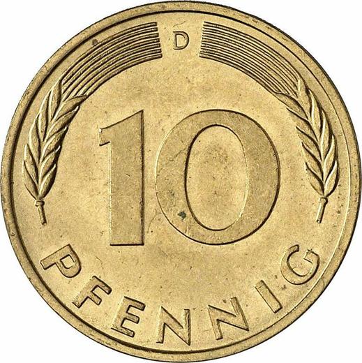 Аверс монеты - 10 пфеннигов 1983 года D - цена  монеты - Германия, ФРГ