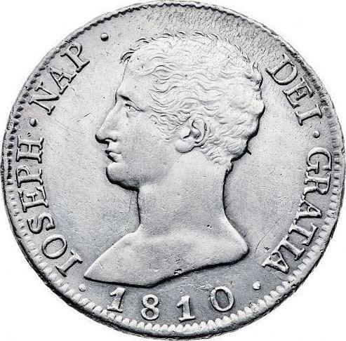 Аверс монеты - 8 реалов 1810 года M IG - цена серебряной монеты - Испания, Жозеф Бонапарт