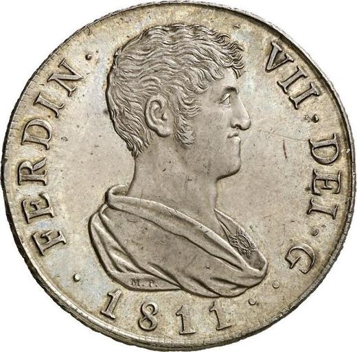 Avers 8 Reales 1811 V SG "Typ 1808-1811" - Silbermünze Wert - Spanien, Ferdinand VII