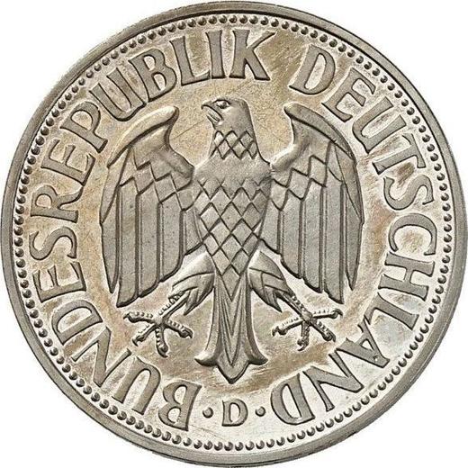 Реверс монеты - 1 марка 1960 года D - цена  монеты - Германия, ФРГ