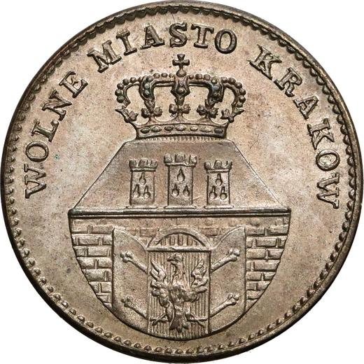 Аверс монеты - 5 грошей 1835 года "Краков" - цена серебряной монеты - Польша, Вольный город Краков