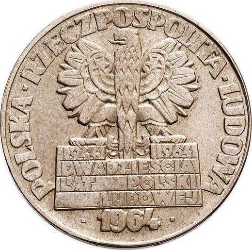 Anverso Pruebas 10 eslotis 1964 "Nueva acería. Płock, Turoszow" Cuproníquel - valor de la moneda  - Polonia, República Popular