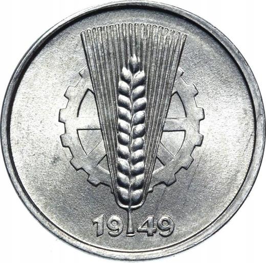 Реверс монеты - 5 пфеннигов 1949 года A - цена  монеты - Германия, ГДР