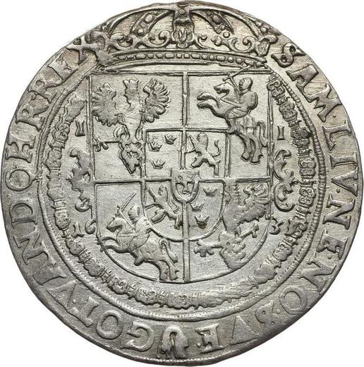 Реверс монеты - Талер 1633 года II - цена серебряной монеты - Польша, Владислав IV
