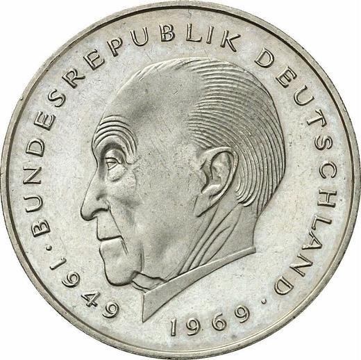 Obverse 2 Mark 1984 G "Konrad Adenauer" -  Coin Value - Germany, FRG
