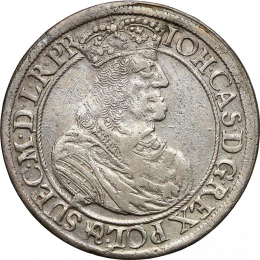 Аверс монеты - Орт (18 грошей) 1659 года DL "Гданьск" - цена серебряной монеты - Польша, Ян II Казимир