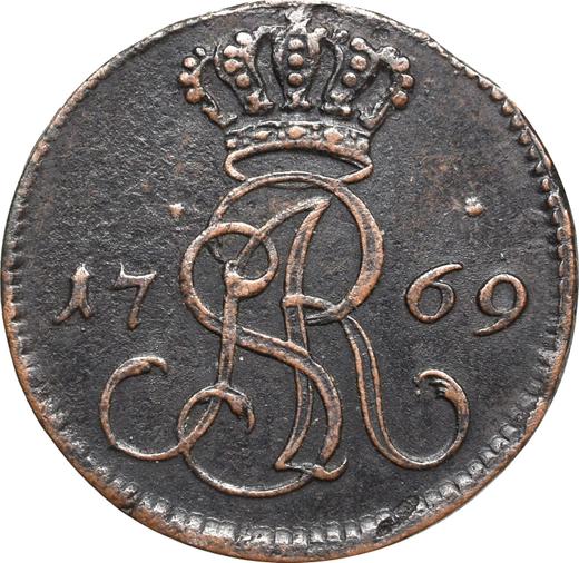 Аверс монеты - 1 грош 1769 года g - цена  монеты - Польша, Станислав II Август