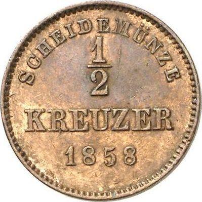 Реверс монеты - 1/2 крейцера 1858 года "Тип 1858-1864" - цена  монеты - Вюртемберг, Вильгельм I