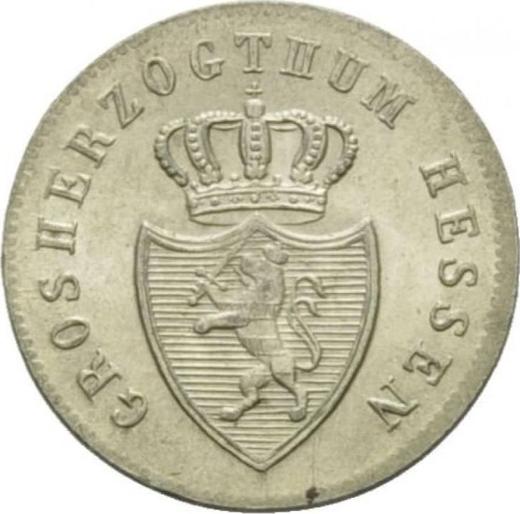 Аверс монеты - 1 крейцер 1838 года "Тип 1834-1838" - цена серебряной монеты - Гессен-Дармштадт, Людвиг II