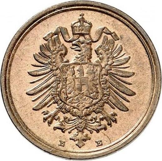 Реверс монеты - 1 пфенниг 1887 года E "Тип 1873-1889" - цена  монеты - Германия, Германская Империя