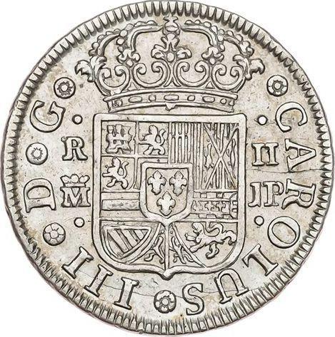 Avers 2 Reales 1761 M JP - Silbermünze Wert - Spanien, Karl III