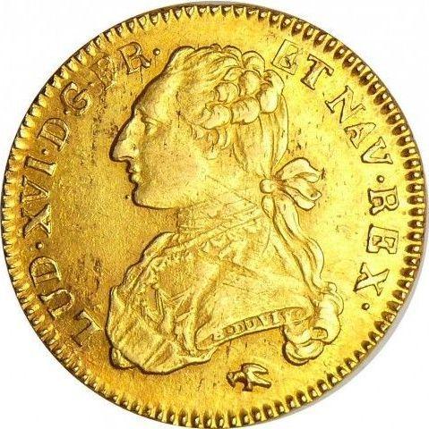 Obverse Double Louis d'Or 1776 D Lyon - France, Louis XVI